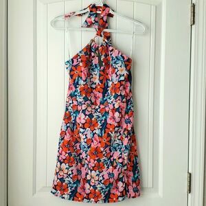 Lulus  Flower Dress, neck tie, size small